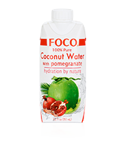 FOCO Кокосовая вода с соком граната, 330 мл