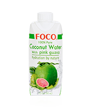 FOCO Кокосовая вода с соком розовой гуавы, 330 мл