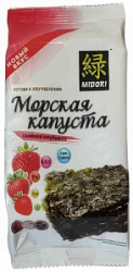 Midori Чипсы из морской капусты Соленая клубника, 5 гр