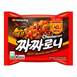 Лапша Samyang Chacharoni с соусом из черных бобов (острая), пачка 140 гр 