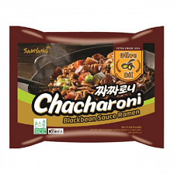 Лапша Samyang Chacharoni с соусом из черных бобов, пачка 140 гр 