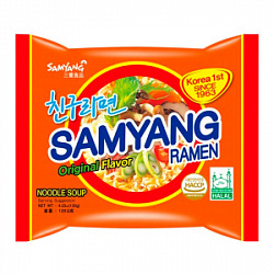 Лапша Samyang Рамен со вкусом говядины (острый), пачка 120 гр